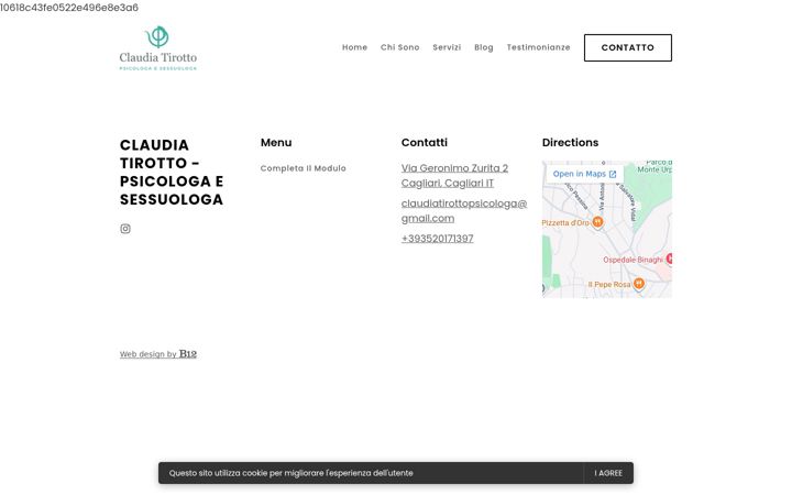 Ekrano kopija claudiatirotto.it
