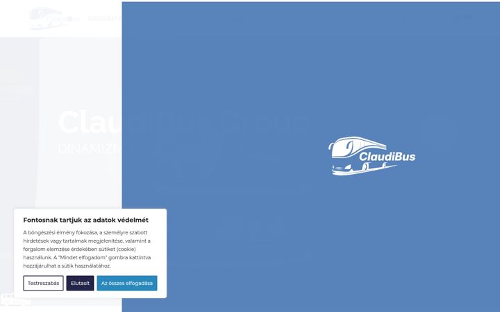 Screenshot stránky claudibus.hu