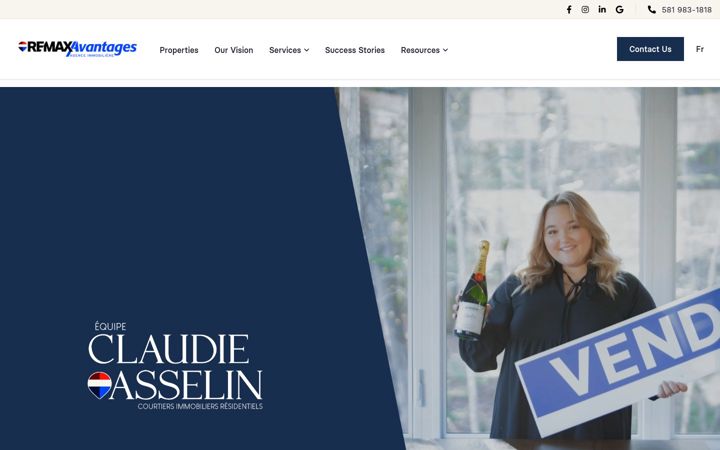 Screenshot of claudieasselin.com