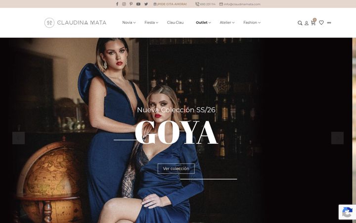 Screenshot of claudinamata.com