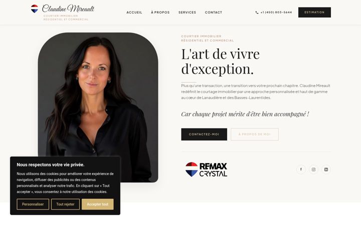 Ekraanipilt saidist claudinemireault.ca