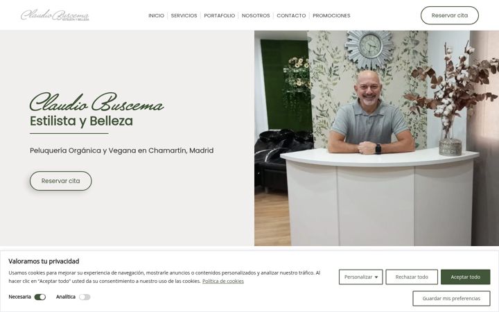 Screenshot of claudiobuscema.com