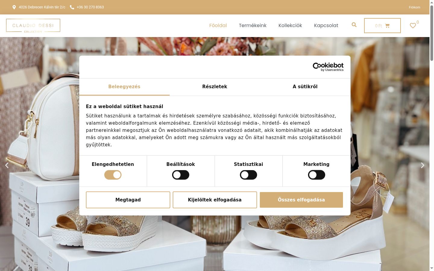 Screenshot of the consent banner shown before any interaction