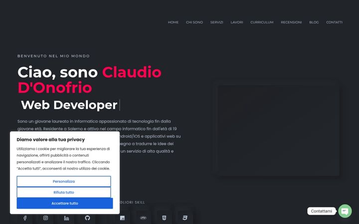 Screenshot of claudiodonofriodeveloper.it