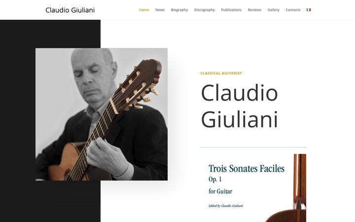 Screenshot di claudiogiulianiguitarist.it