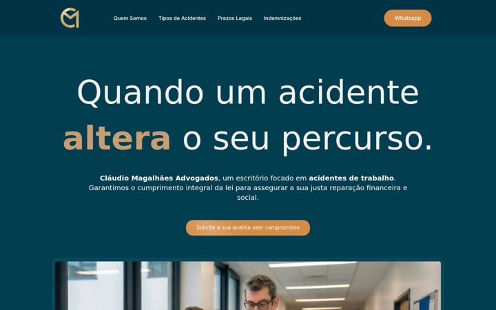 Screenshot of claudiomagalhaesadvogados.com