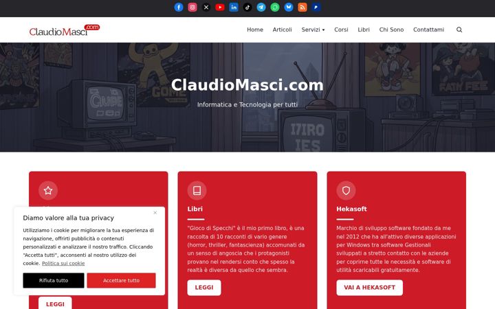 Screenshot of claudiomasci.com