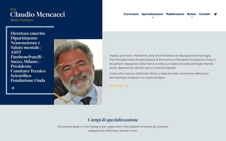 Screenshot of claudiomencacci.it