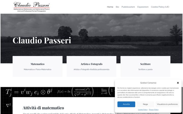 Screenshot di claudiopasseri.it
