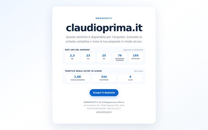 Screenshot of claudioprima.it