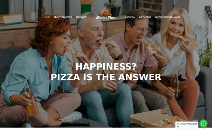 Screenshot of claudiospizzas.com