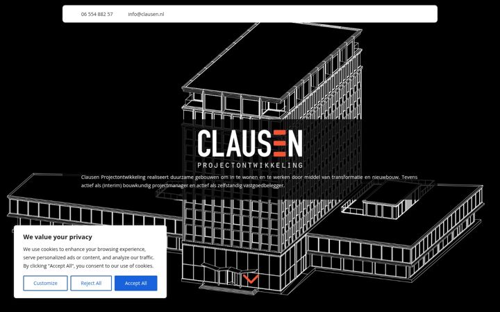 Snimka zaslona za clausen.nl