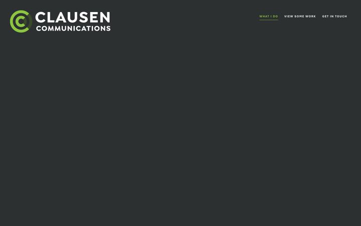 Screenshot ta' clausencommunications.co