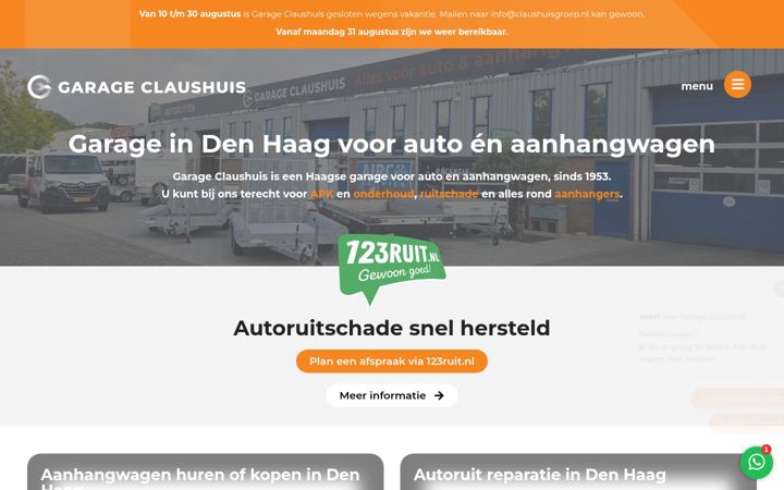 Snimka zaslona za claushuisgroep.nl