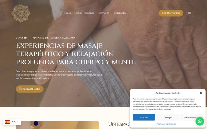 Screenshot of clausmassage.com