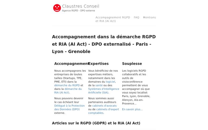 Screenshot of claustres.com