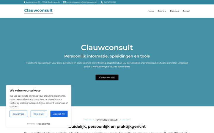 Screenshot of clauwconsult.be