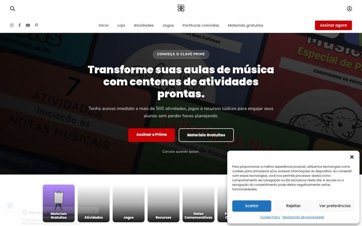 Screenshot van clavedec.com.br