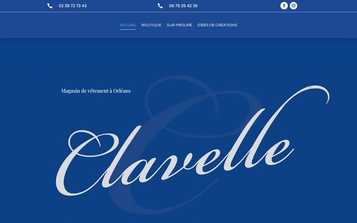 Screenshot of clavelle.fr
