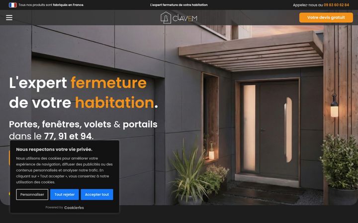 Screenshot of clavem.fr