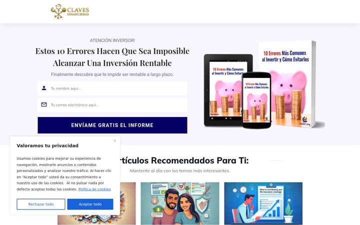 Screenshot of clavesfinancieras.com