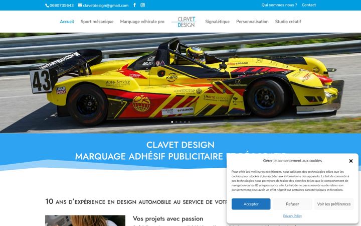 Zrzut ekranu clavet-design.fr