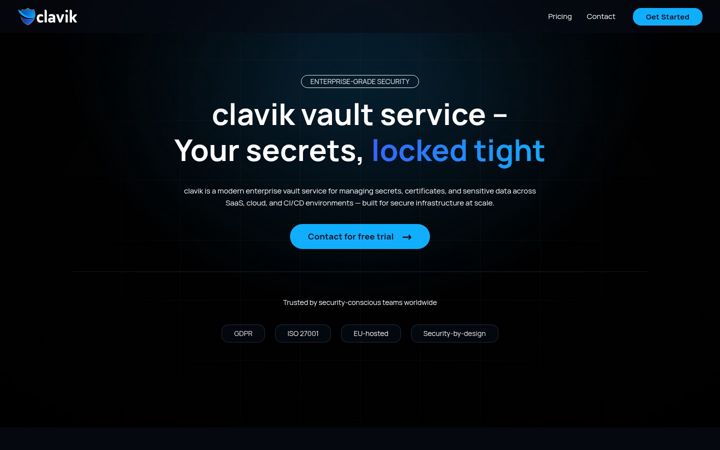 Captura de pantalla de clavik.io