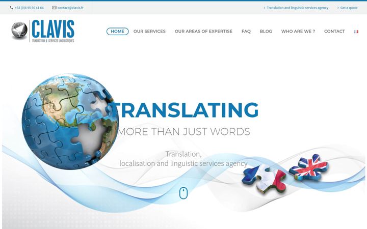 Screenshot di clavis.fr