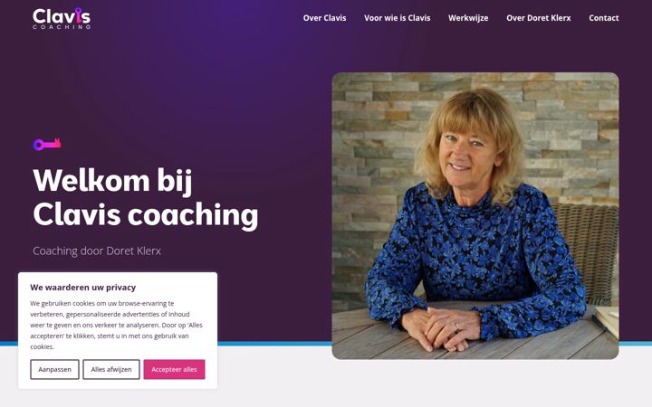 Screenshot of claviscoaching.nl