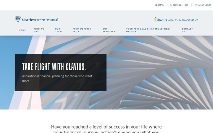 Screenshot of claviuswealth.com
