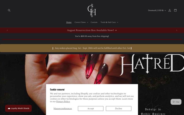 Screenshot of clawsofhatred.com