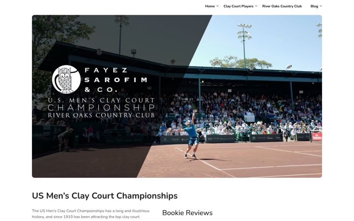 Screenshot of clay-court-tennis.com
