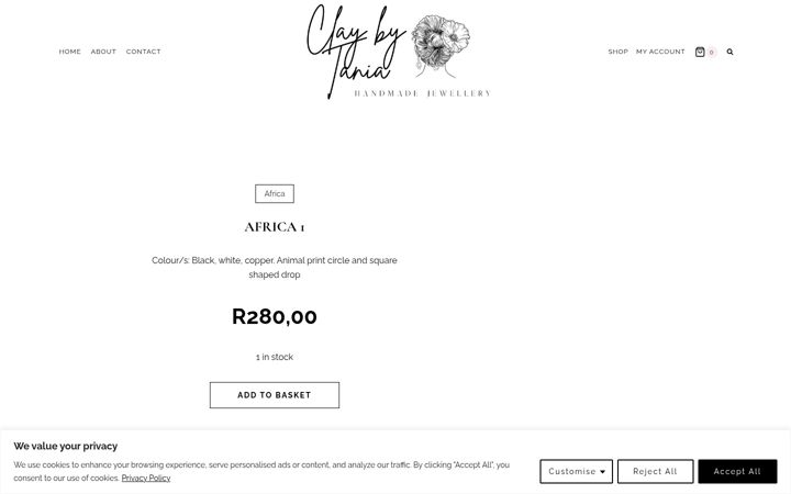 Screenshot of claybytania.co.za