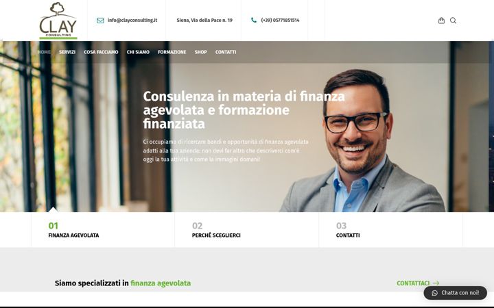 Captură de ecran a clayconsulting.it