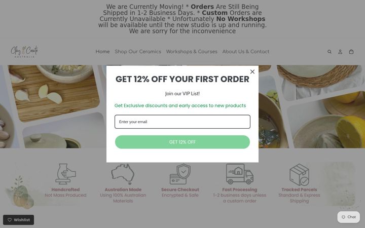 Snimka zaslona za claycreate.com.au