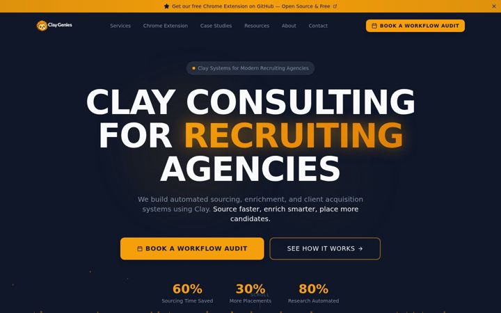 Screenshot of claygenies.com