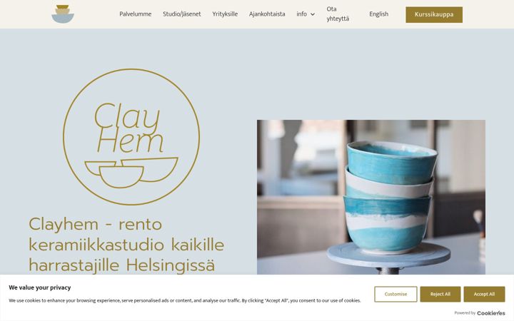 Screenshot von clayhem.fi