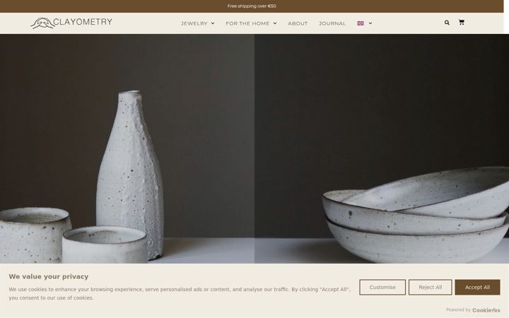 Screenshot of clayometry.com