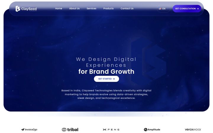 Screenshot of clayseedtechnologies.com