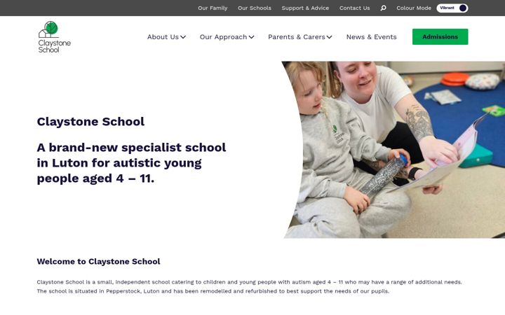 Screenshot of claystoneschool.co.uk