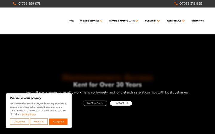 Screenshot of clbakerkent.com