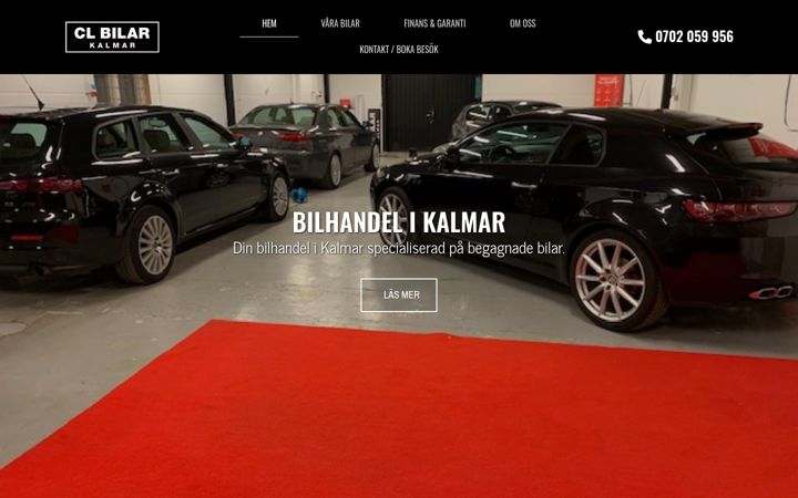 Screenshot of clbilarkalmar.se