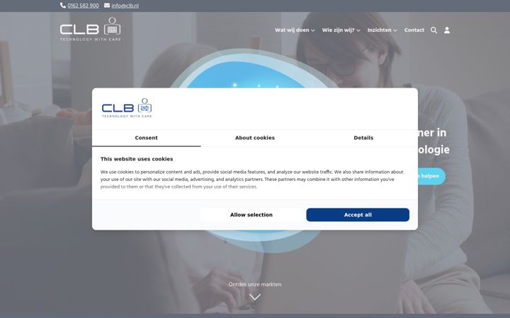 Screenshot of clbintegratedsolutions.nl