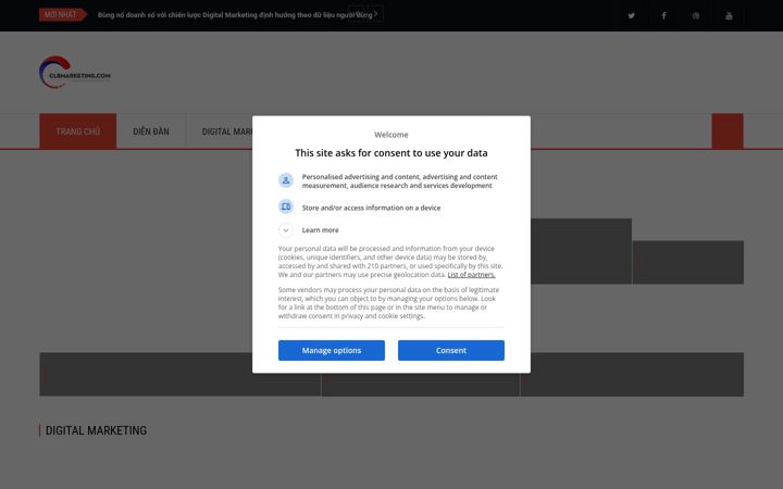 Screenshot von clbmarketing.com