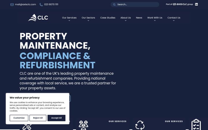 Screenshot of clcgroup.com