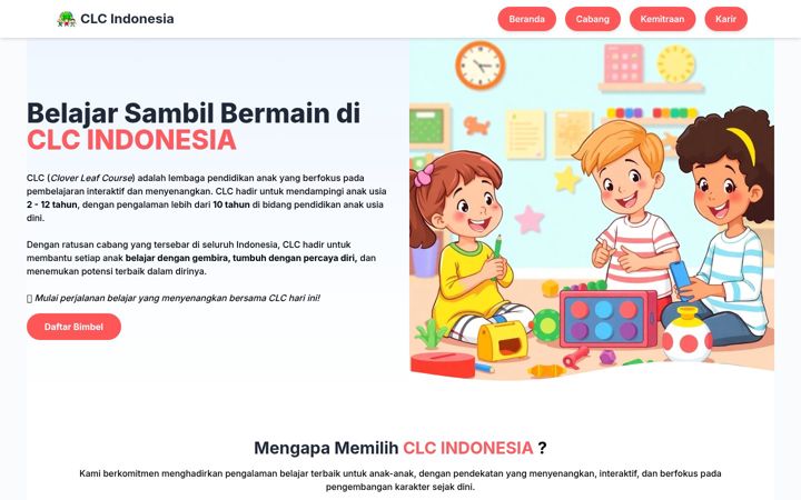 Screenshot of clcindonesia.com
