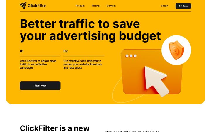 Screenshot of clckfltr.com