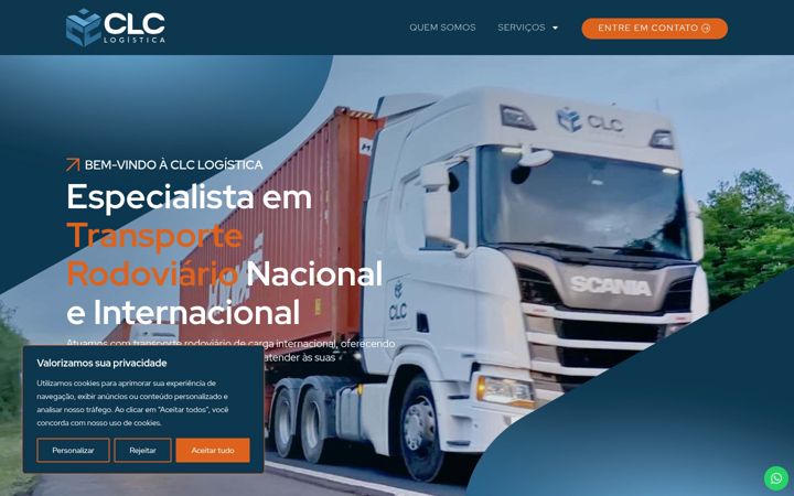 Screenshot van clclogistica.com.br