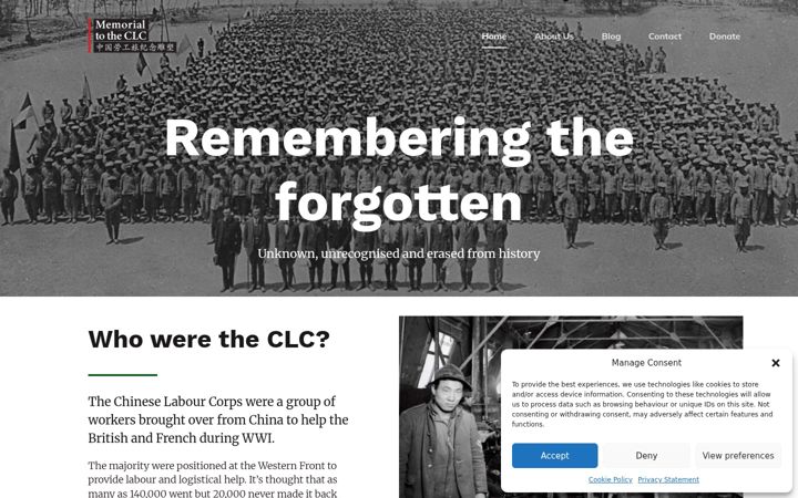 Screenshot di clcmemorial.org