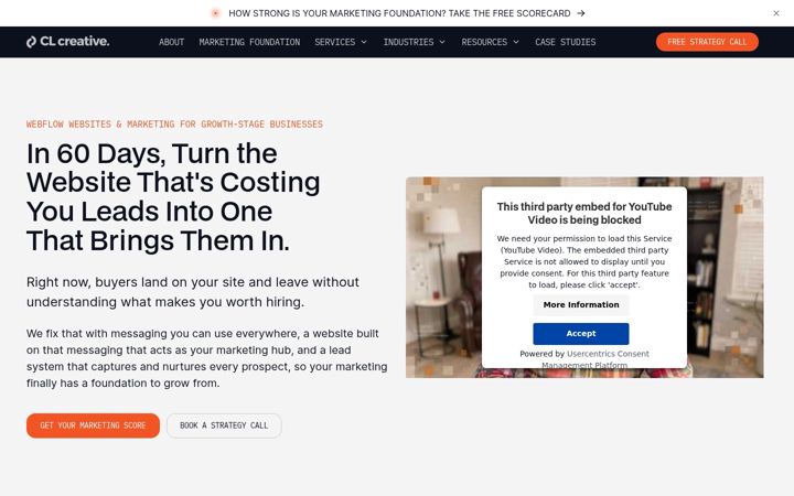 Screenshot of clcreative.co